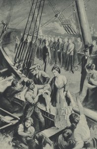 Los hombres del Birkenhead se ponen firmes mientras el barco se hunde en las aguas de after Charles Mills Sheldon