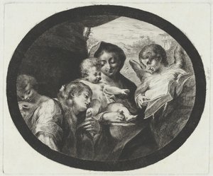 La Virgen y el Niño con Ángeles de after Correggio Vivant Denon