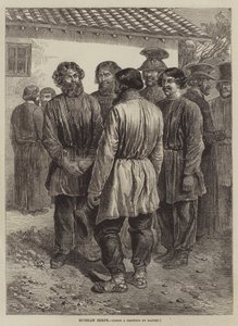 Siervos rusos de after Denis Auguste Marie Raffet