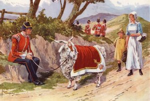Billy, la cabra mascota del Welsh Regiment