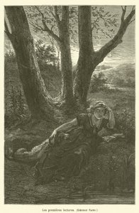 Las primeras lecturas, George Sand de after Emile Antoine Bayard