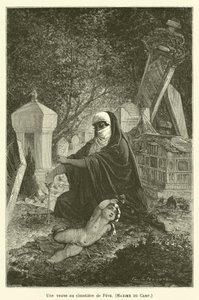 Una viuda en el cementerio de Pera, Maxime du Camp