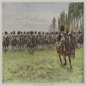 La carga de los Granaderos a Caballo de after Felicien baron de Myrbach Rheinfeld