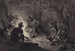 Prisioneros del valle de Wyoming de after Felix Octavius Carr Darley
