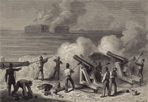 El ataque a Fort Sumter de after Felix Octavius Carr Darley