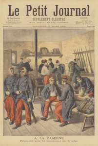 Soldados franceses en sus barracas