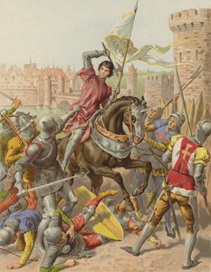 Juana de Arco hecha prisionera en Compiègne de after Frederic Theodore Lix