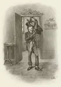 Bob Cratchit y Tiny Tim de after Frederick Barnard