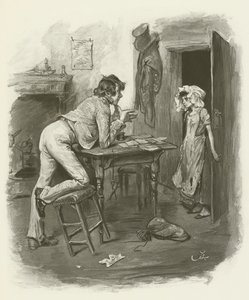 Dick Swiveller y la marquesa de after Frederick Barnard