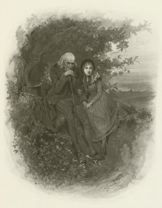 La pequeña Nell y su abuelo de after Frederick Barnard