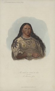 Mi-neek-ee-sunk-te-ka, El Visón, Una Chica Mandan (aguafuerte) de after George Catlin