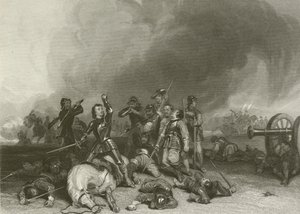 Muerte del conde de Northampton de after George Cattermole