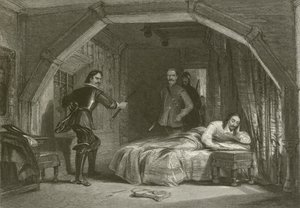 Hammond descubriendo el intento de escape del rey de Carisbrook de after George Cattermole