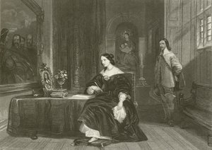 La reina Henrietta intercediendo por Carlos I de after George Cattermole