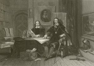 El rey y Hyde en Oxford de after George Cattermole
