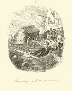 Ilustración para Humphry Clinker de Tobias Smollett