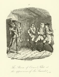 Ilustración para Launcelot Greaves de Tobias Smollett de after George Cruikshank