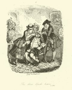 Ilustración para Peregrine Pickle de Tobias Smollett de after George Cruikshank