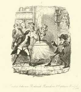 Ilustración para Roderick Random de Tobias Smollett de after George Cruikshank