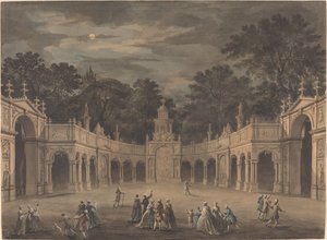 Diseño para Iluminaciones para Celebrar el Cumpleaños del Rey Jorge III de after Giovanni Battista Cipriani Robert Adam