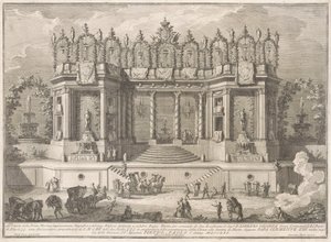 La Prima Macchina para la Chinea de 1761: Los Baños Saludables de after Giuseppe Palazzi Giuseppe Vasi after Paolo Posi