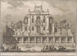La Segunda Máquina para la Chinea de 1762: Un Kiosco, o Casa de Placer en Estilo Otomano de after Giuseppe Palazzi Giuseppe Vasi after Paolo Posi