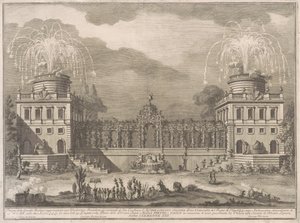 La Seconda Macchina para la Chinea de 1763: La Cosecha de Uvas de after Giuseppe Palazzi Giuseppe Vasi after Paolo Posi