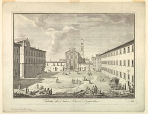 Vista de Florencia, Placa de "Scelta di XXIV Vedute delle principali contrade, piazze, chiese, e palazzi della Città di Firenze"