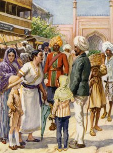 En un bazar indio de after Gordon Frederick Browne