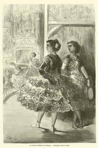 La Amparo bailando el fandango de Gustave after Dore