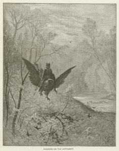 Ruggiero en el Hipogrifo de Gustave after Dore