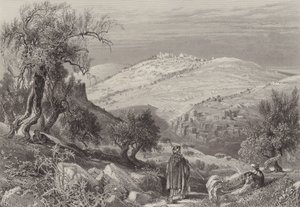 El ascenso de Olivet de after Harry Fenn
