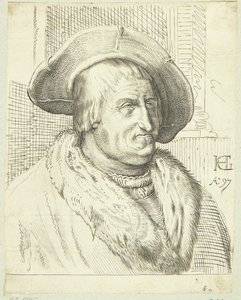 Retrato imaginario de un anciano con sombrero de after Hendrick Goltzius