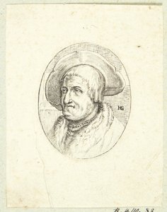 Retrato imaginario de un anciano con sombrero de after Hendrick Goltzius
