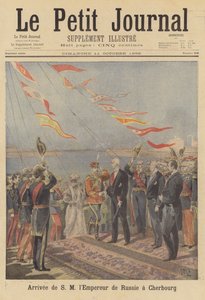 Llegada del Zar Nicolás II de Rusia a Cherburgo de after Henri Meyer