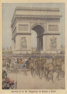 Llegada del Zar Nicolás II de Rusia a París