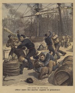 En los muelles de Millwall de after Henri Meyer