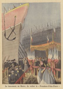 Lanzamiento del velero Presidente-Felix-Faure en Le Havre de after Henri Meyer