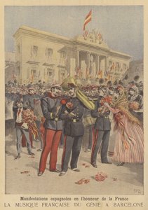 Manifestaciones populares de amistad hacia Francia en España de after Henri Meyer