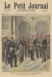 Presentación de la banda de la Legión de Honor al nuevo Jedive de Egipto