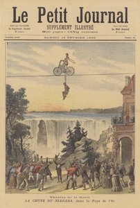 Recreación de las Cataratas del Niágara en una representación de Le Pays d
