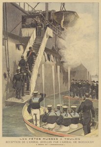 Escuadrón naval ruso visitando Toulon