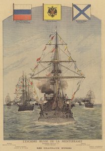 El escuadrón naval ruso en el Mediterráneo de after Henri Meyer