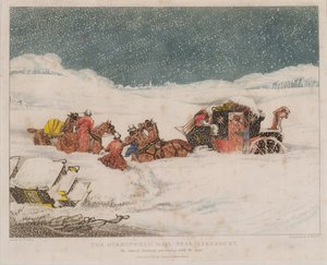 El correo de Birmingham cerca de Aylesbury, grabado por Robert Havell, 1837 de after Henry Thomas Alken