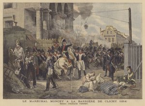 Mariscal Moncey en la Puerta de Clichy en 1814
