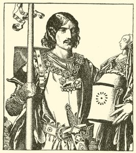 Sir Launcelot del Lago de after Howard Pyle