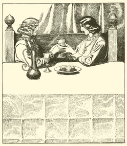 Sir Tristram se sienta con Sir Launcelot de after Howard Pyle