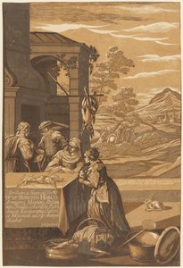 El rico y Lázaro (panel izquierdo) de after Jacopo Bassano John Baptist Jackson