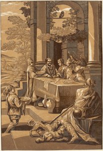 El Rico y Lázaro (Panel Derecho) de after Jacopo Bassano John Baptist Jackson