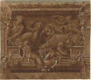 Profeta y Sibila de after Jacopo Zanguidi Italian 16th Century called Bertoia